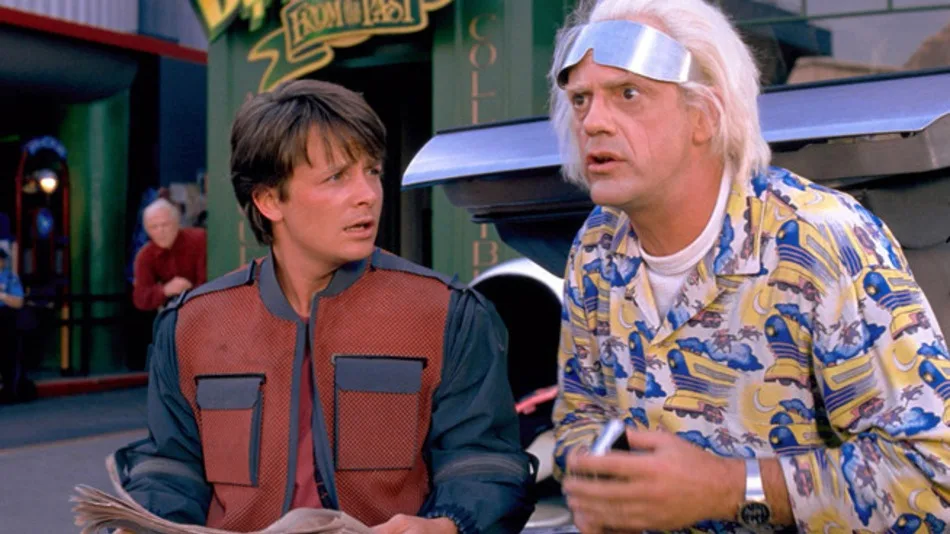 Marty and Doc discovering the future