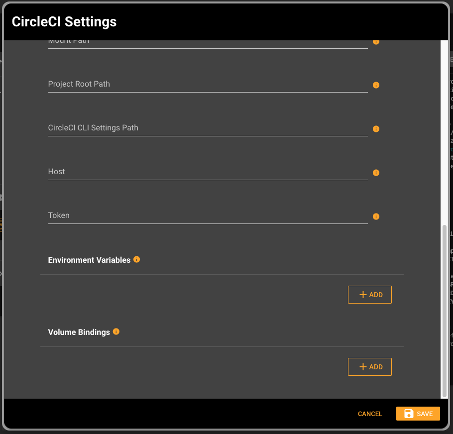 CircleCI settings, environment variables, volumes, oh my!