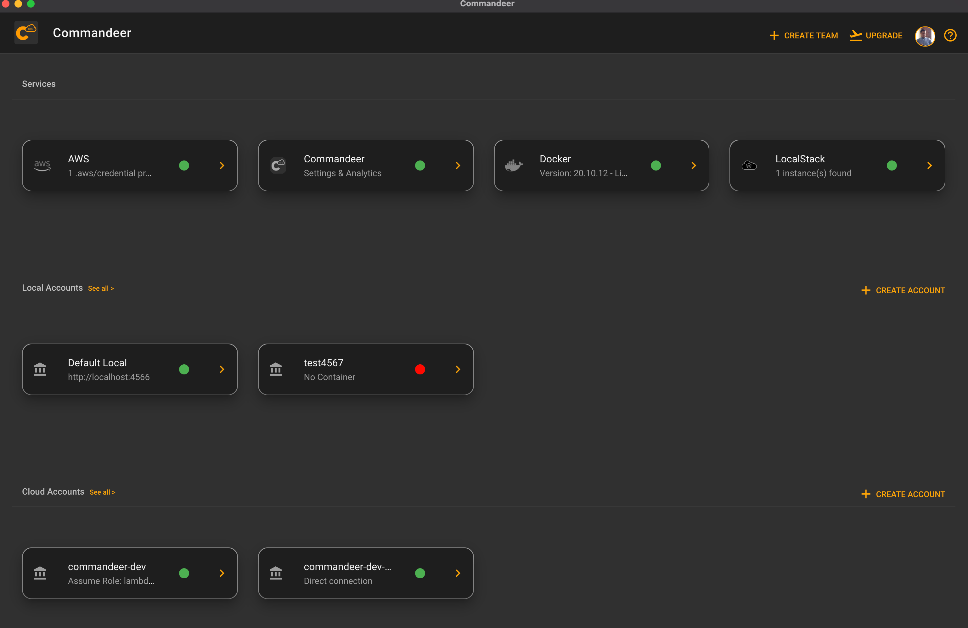 Commandeer 3.0 Dashboard