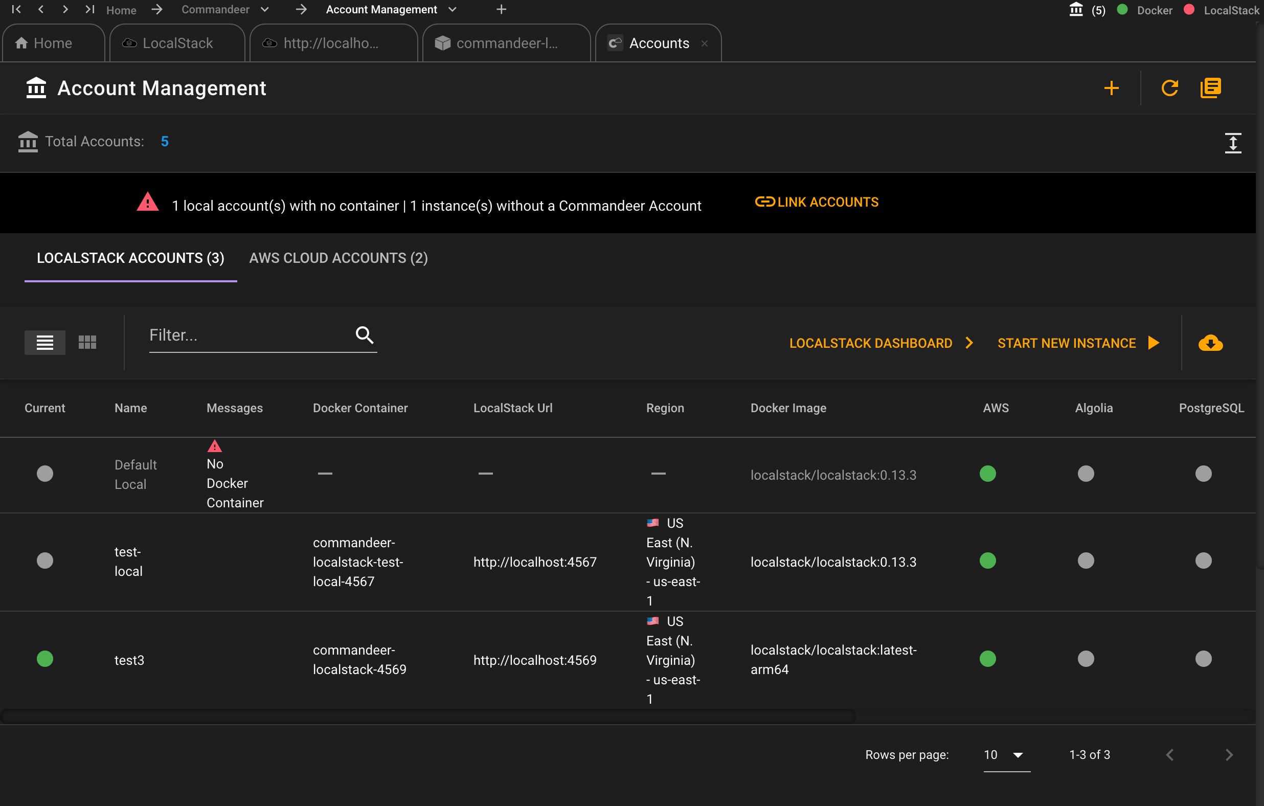 Accounts Dashboard