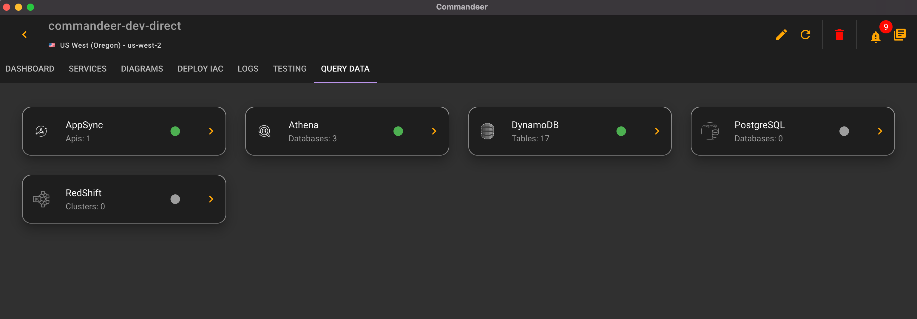Commandeer Account - Query Data Tab