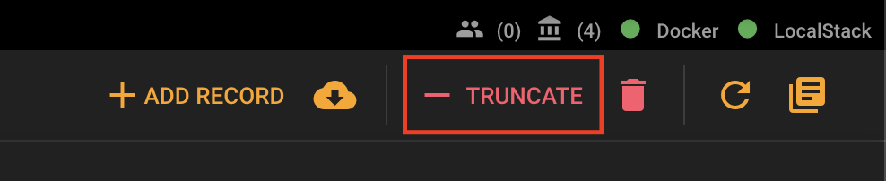 Truncate button for DynamoDB table