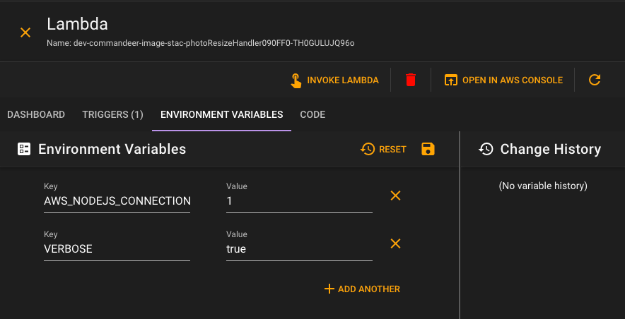 Lambda Environment Variables