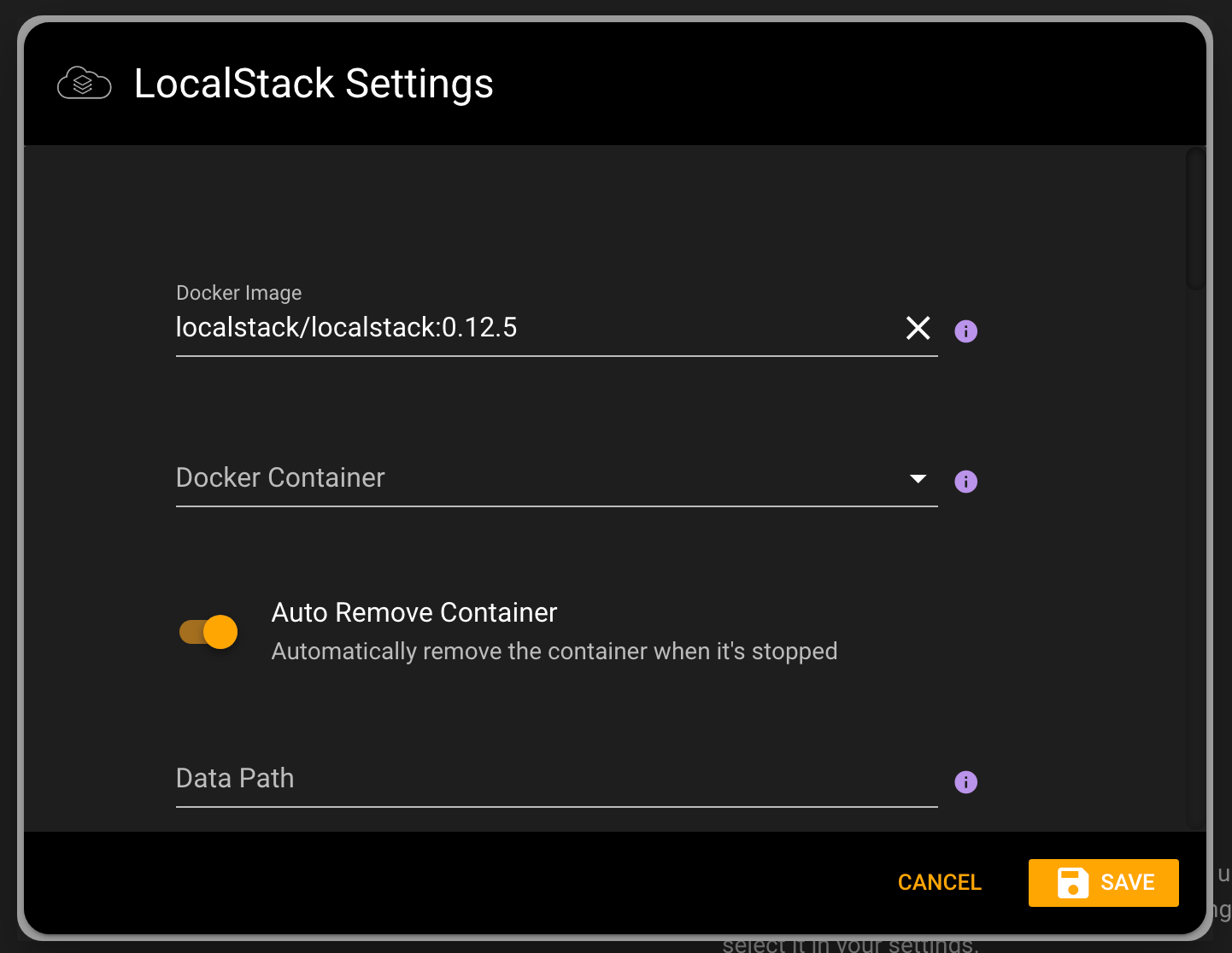 Localstack Settings