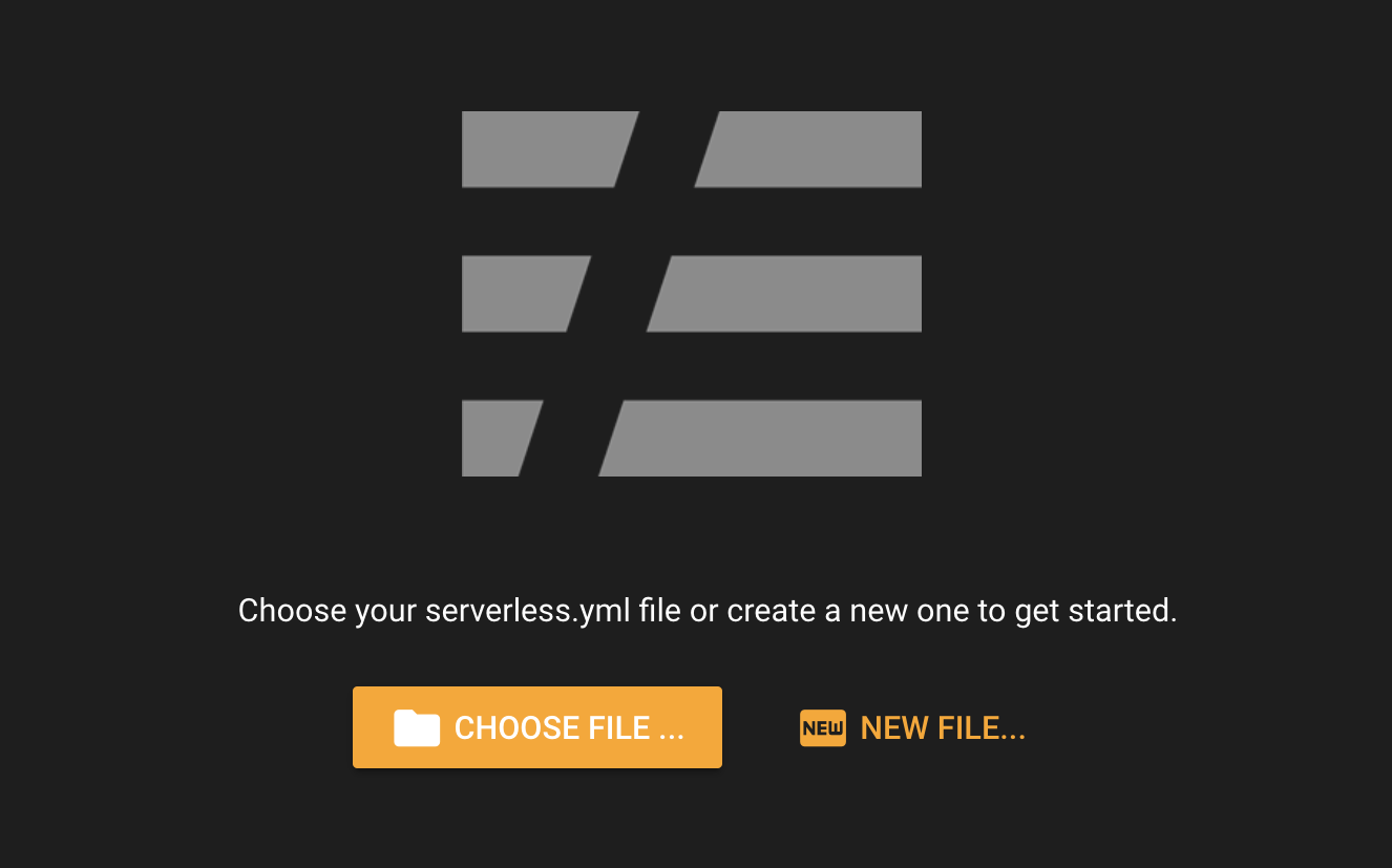 Choosing your Serverless file in Commandeer