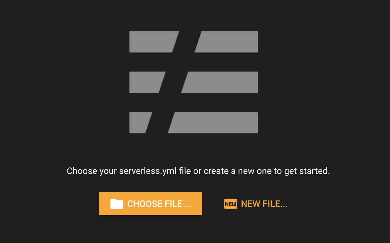 Choosing the serverless.yml file