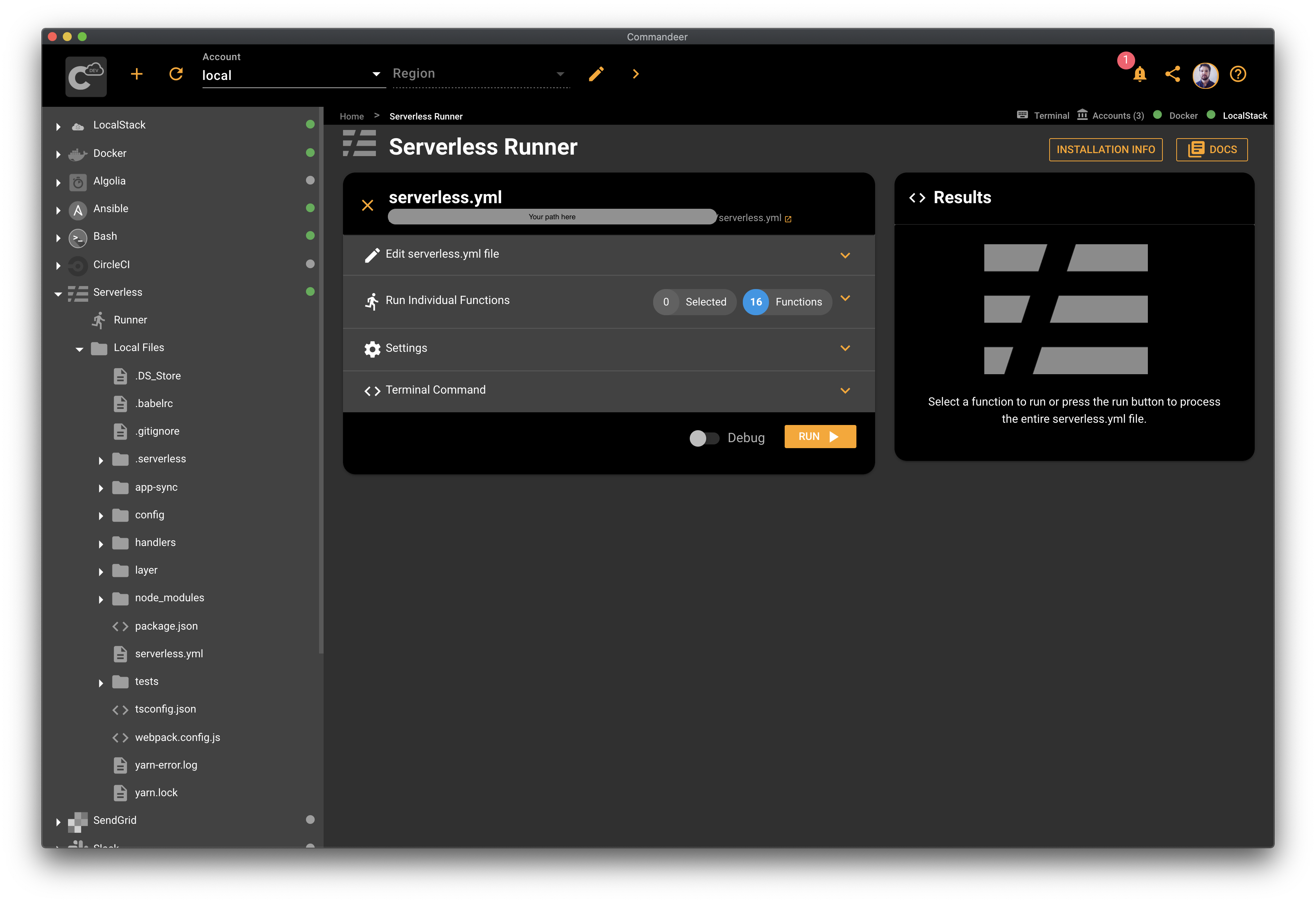 Serverless Runner GUI ready for deploy