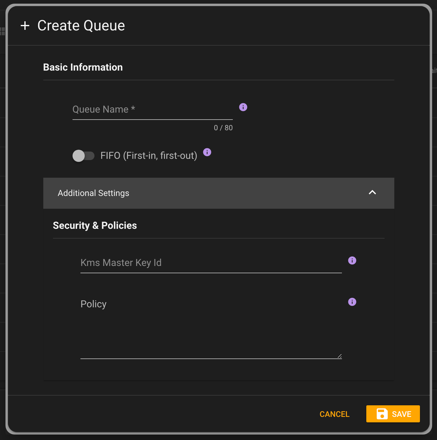 SQS Create Queue