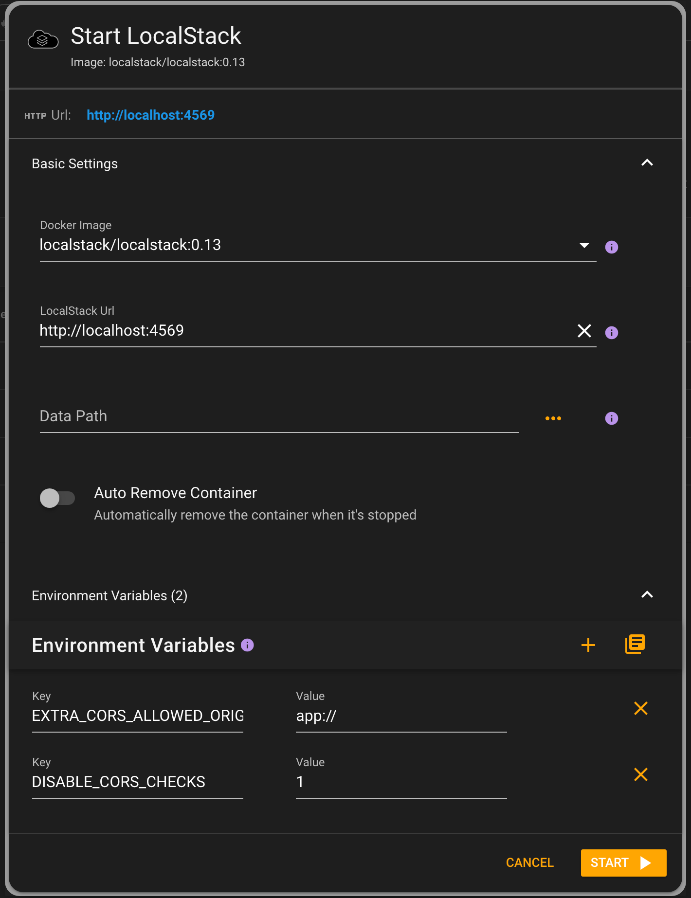 Start LocalStack